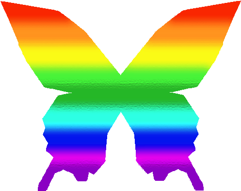 Mmd Butterfly Rainbow Textures By Manakh - Rainbow Butterfly Png (512x512)