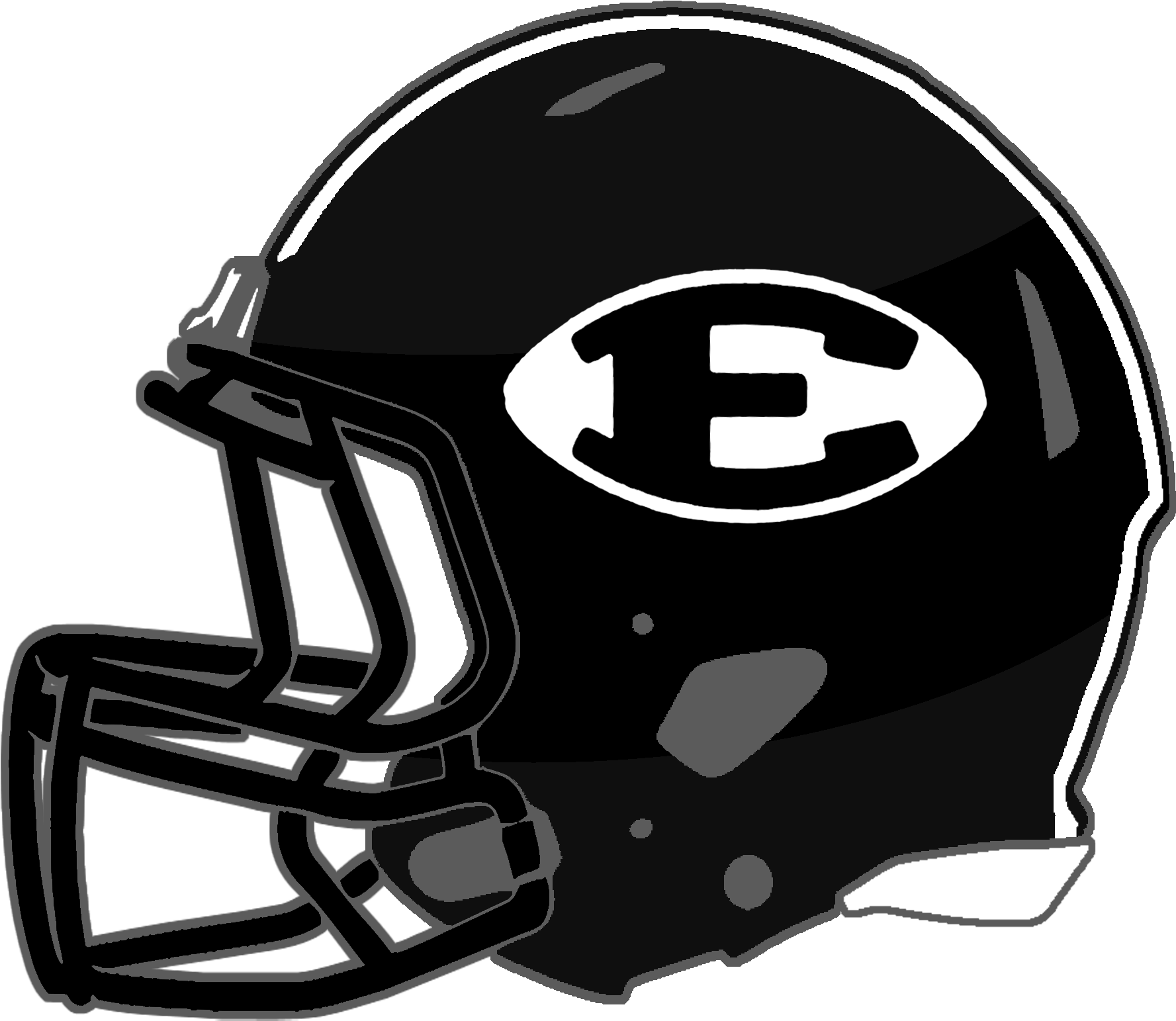 Enterprise Clarke Bulldogs - Football Helmet (1800x1565)