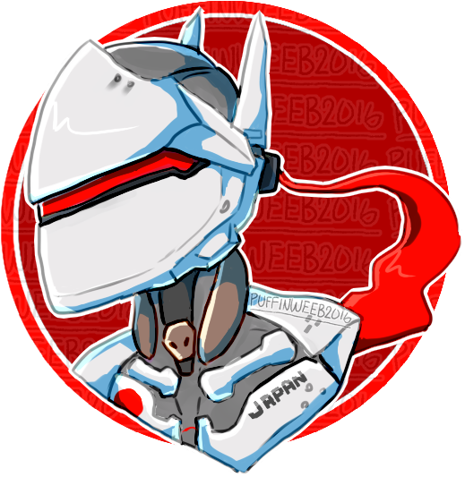 Genji Nihon Skin By Puffinweeb - Cartoon (600x600)