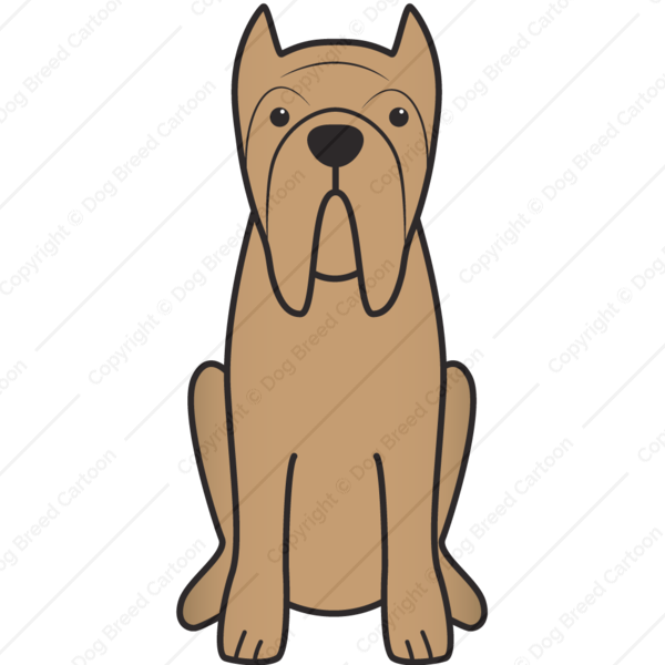 Mastiff Clipart Brown - Shepherd Dog Cartoon (600x600)