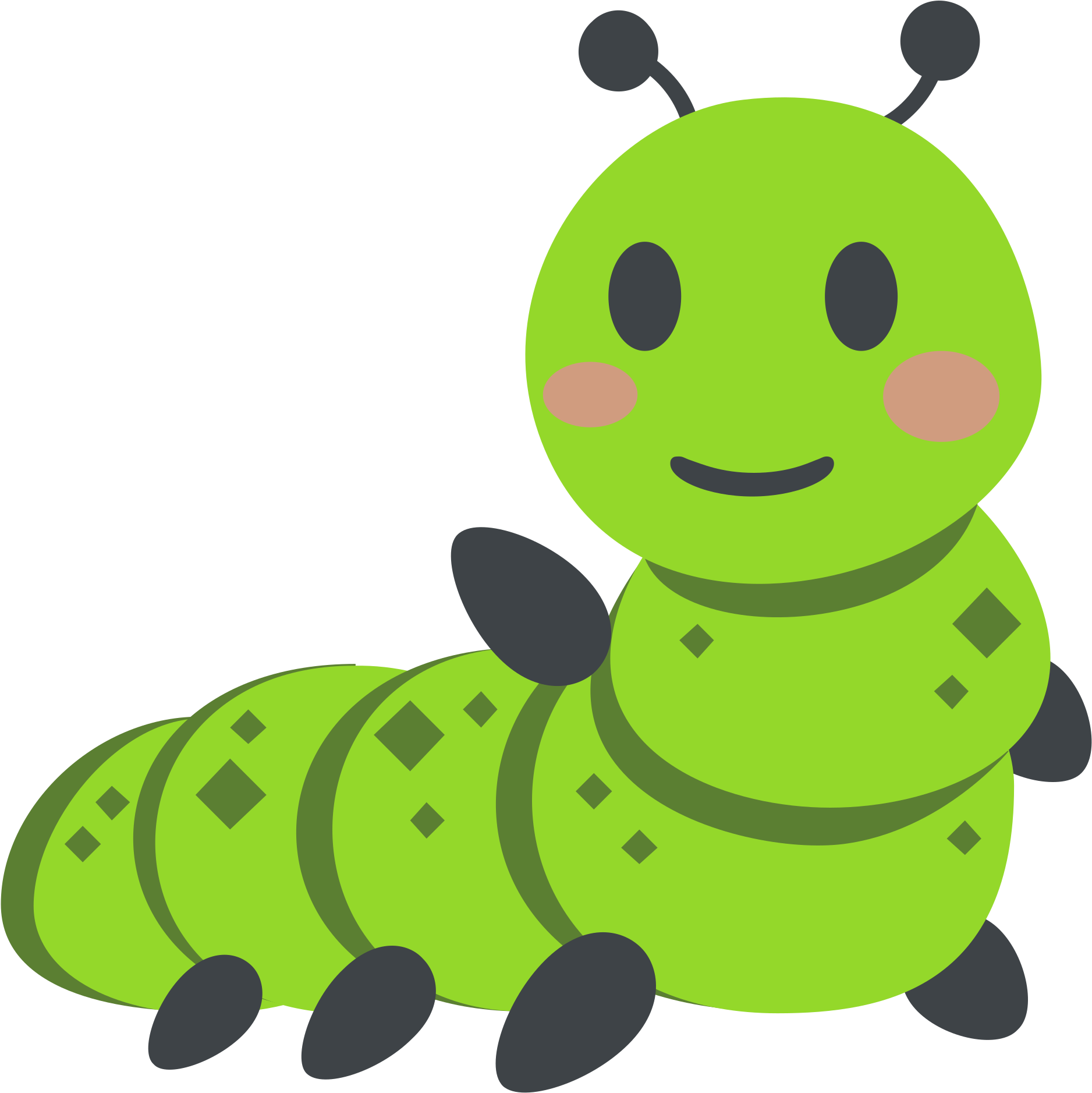 Caterpillar Cartoon 6, Buy Clip Art - 🐛 Emoji (2000x2000)