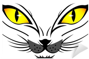 Fototapete Vector Bild Der Silhouette Einer Katze Mit - Fototapete Vector Bild Der Silhouette Einer Katze Mit (400x400)