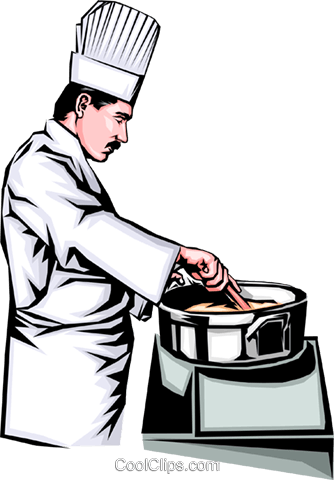 Chef Royalty Free Vector Clip Art Illustration - Cooking (334x480)