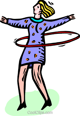 Woman With A Hula Hoop Royalty Free Vector Clip Art - Woman With A Hula Hoop Royalty Free Vector Clip Art (333x480)
