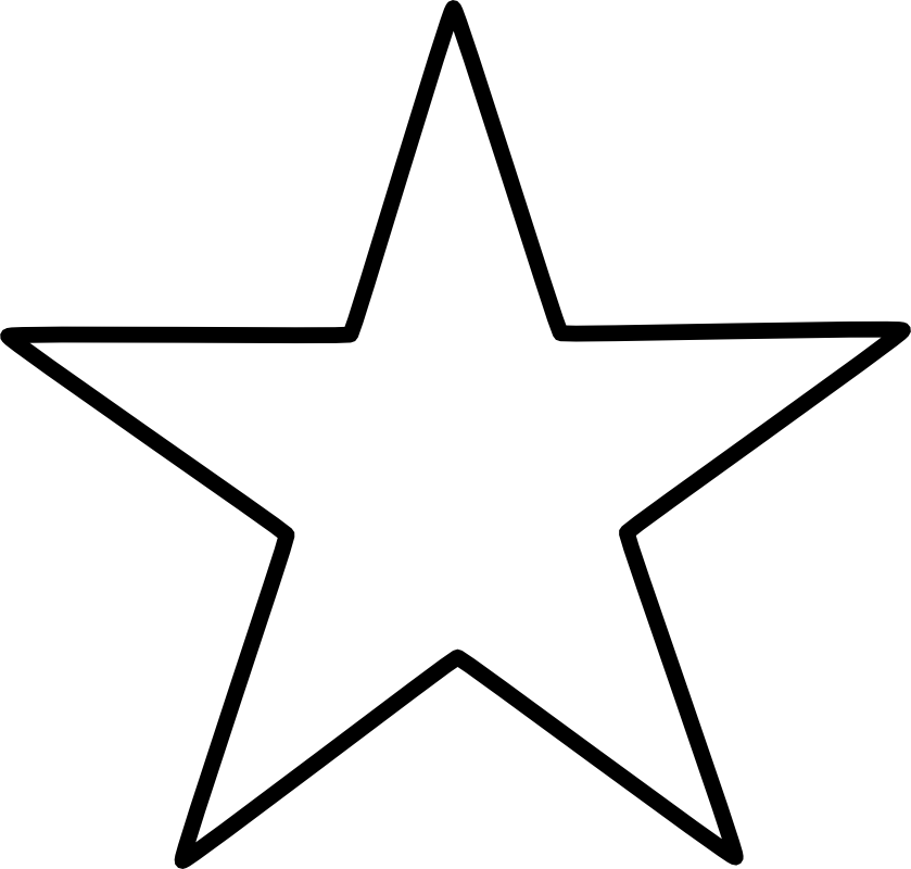 Image Of Black Star Clipart - 6 Inch 5 Point Star (839x800)