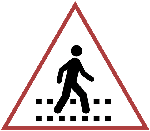Pedestrian Crossing Ahead - Pedestrian Crossing Ahead (500x500)