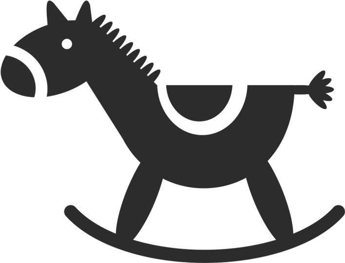 Gray Rocking Horse Clip Art Images Gallery - Car Stickers Baby Rocking Horse Sticker (800x550)