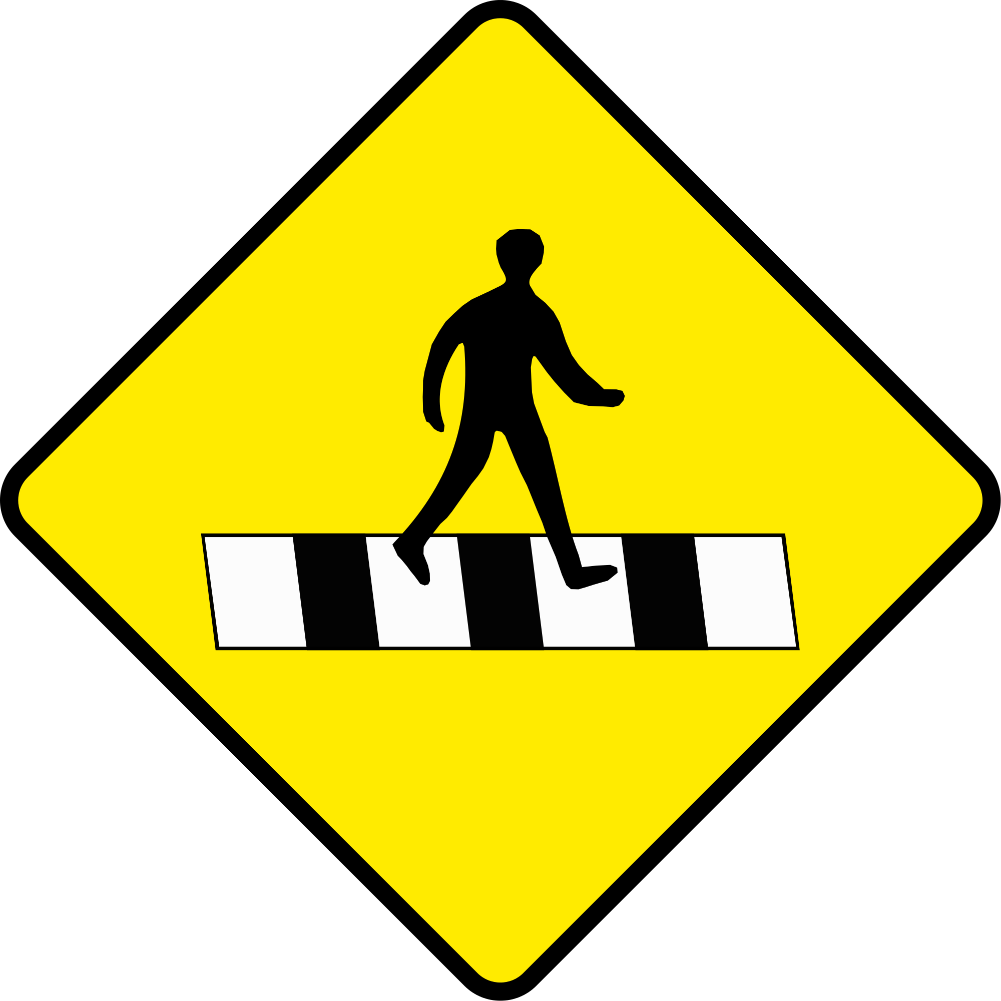 Open - Dog Walking Sign (2000x2000)