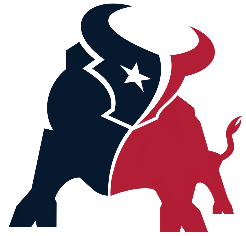 Houston Texans Bull Football Car Truck Window Vinyl - Houston Texans Logo Embroidered (962x1023)