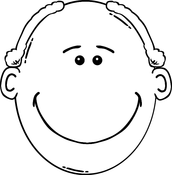 Man Clipart Father Face - Cartoon Man Face (600x611)