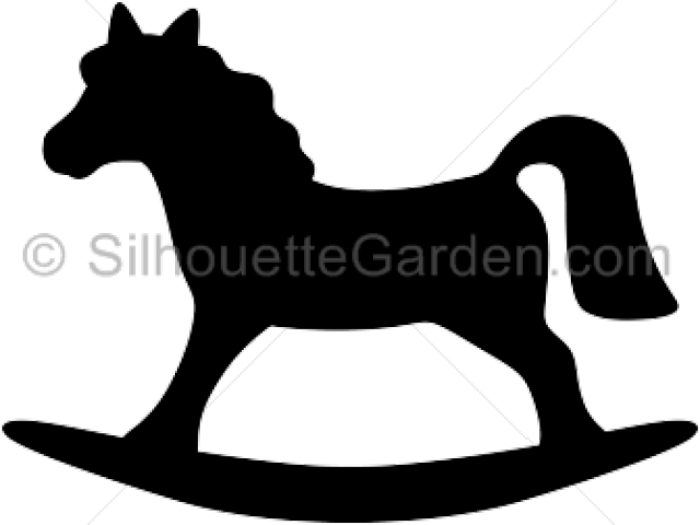 Rocking Horse Silhouette - Rocking Horse Silhouette Clipart (640x480)