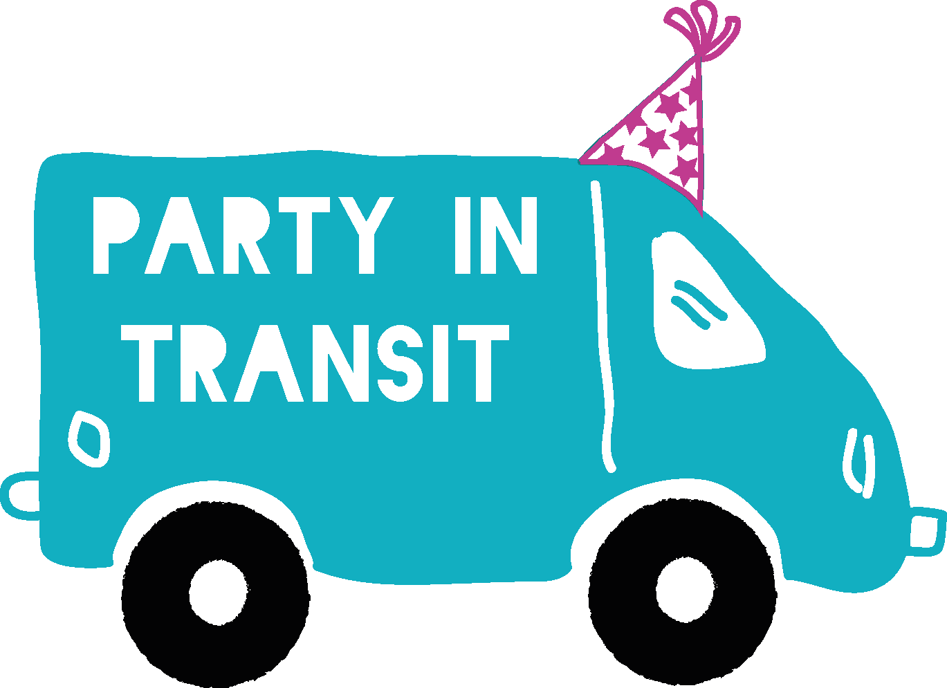Party Van Blue - Party Bus (1369x995)