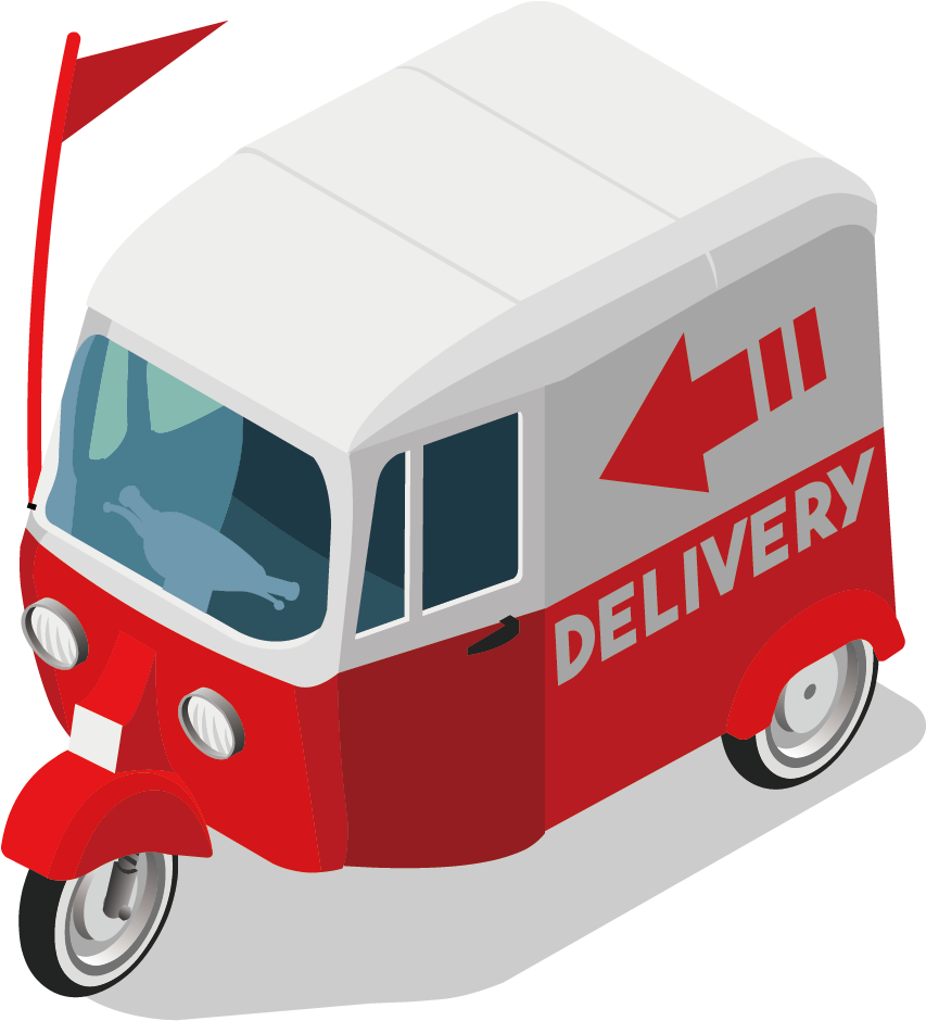 Car Delivery Courier - Tricycle (1500x1500)