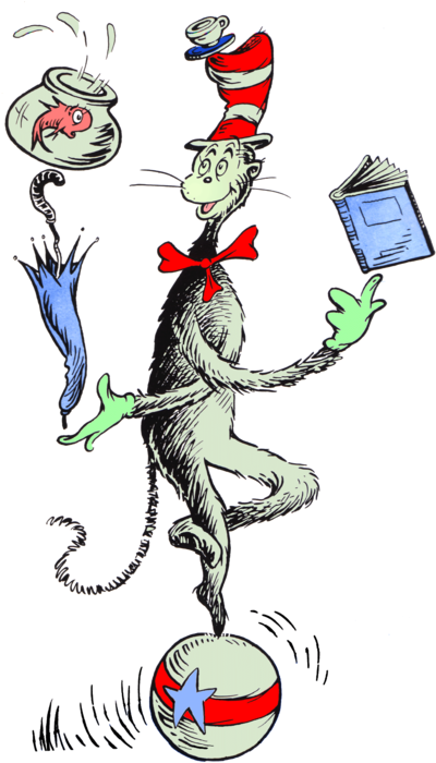 5 Reasons To Watch The Cat In The Hat At The Center - Cat In The Hat Balancing (420x700)