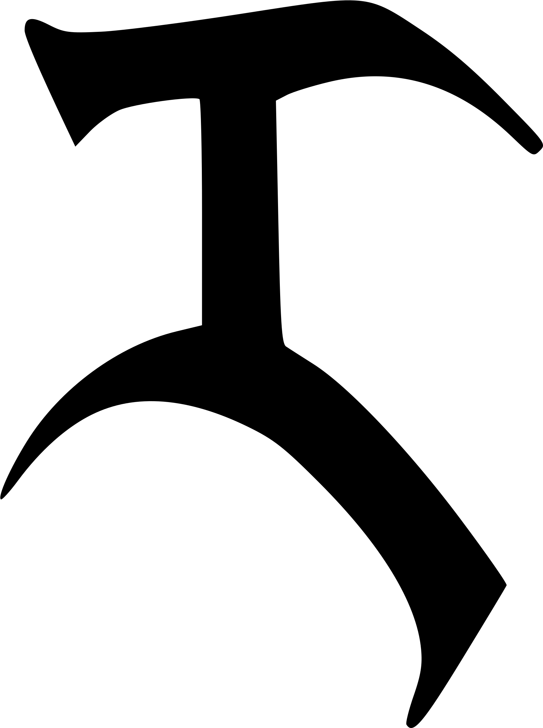 Gothic Glyph 9 - Gothic Clipart (2400x2400)