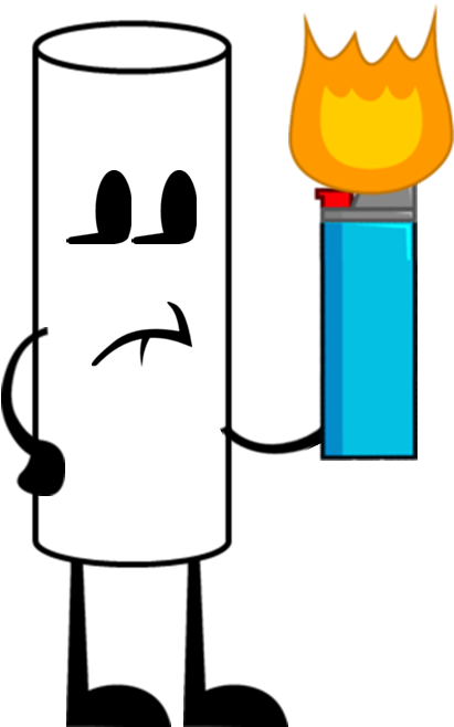 Chalk Holds A Lighter Pose - Inanimate Insanity (412x671)