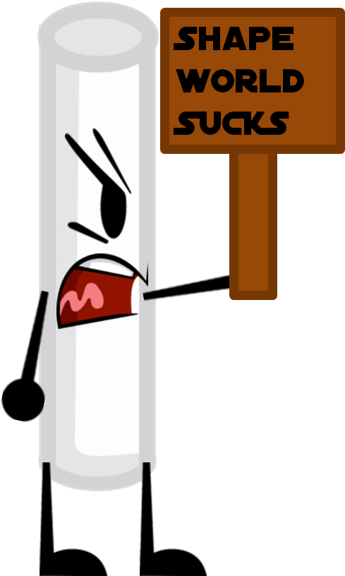 Chalk Holding Sign Saying He Hates Shape World - Chalk Holding Sign Saying He Hates Shape World (494x824)