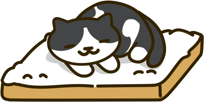 Clipart Of Cat On The Mat - Tagged (1024x1024)