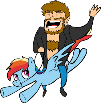 Christheponyguy, Chuck Norris, Human, Rainbow Dash, - Cartoon (550x400)