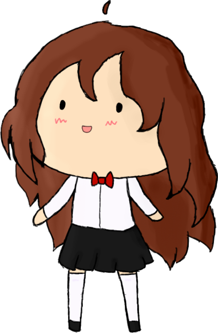 Nerdy Chibi Girl By Sagasakura - Cartoon (442x677)