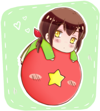 Chibinamu And Vietnam Ball By Jenykhuong - Vietnam Ball (400x400)