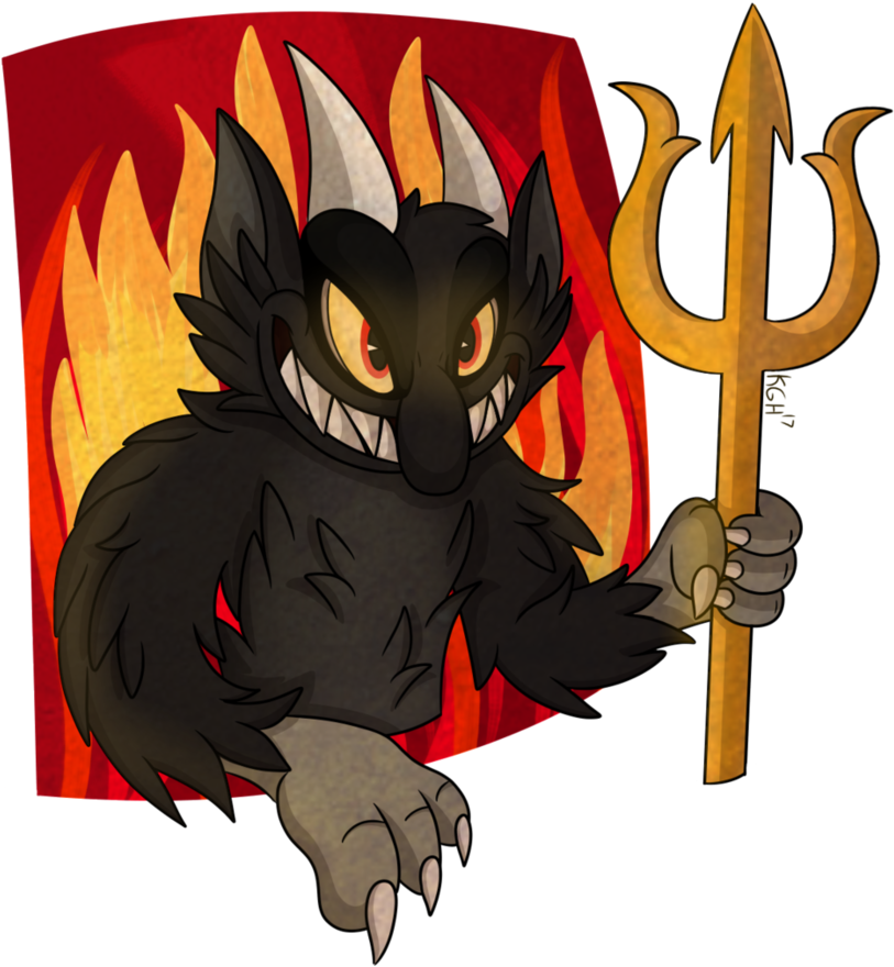 The Devil By Thefoxdino - Cartoon (890x897)