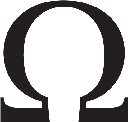 Theme Step - Omega Symbol Black And White (1015x450)