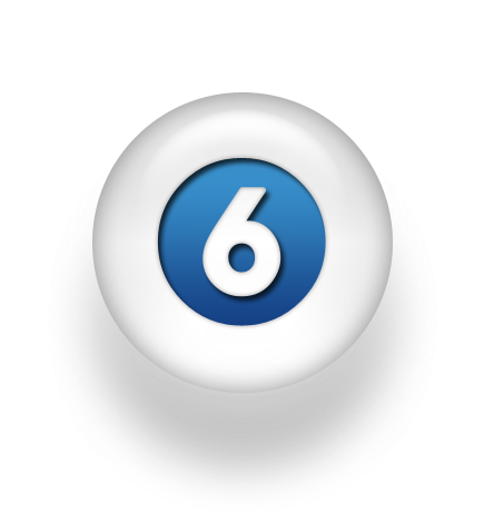 070170 Blue White Pearl Icon Alphanumeric N6 Solid - Billiard Ball (512x512)