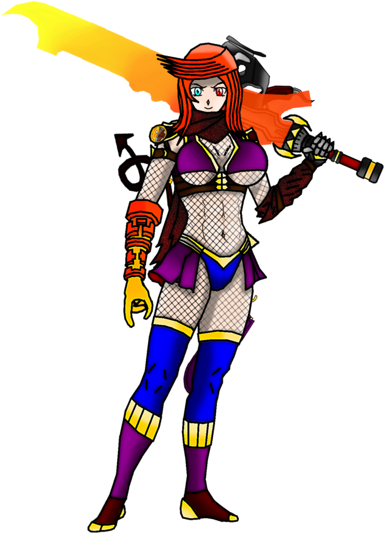 Nerissa Gladium Huge Furnace Outfit By Devil Wolf Cyclone - Cartoon (762x1048)