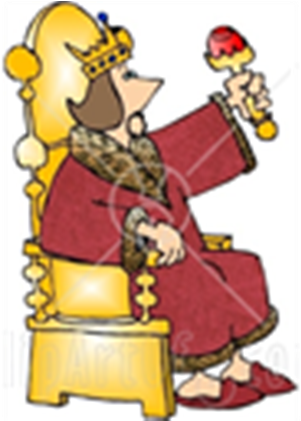 6185 King Sitting On His Throne Clipart Picture - Breakfast Like A King (420x420)