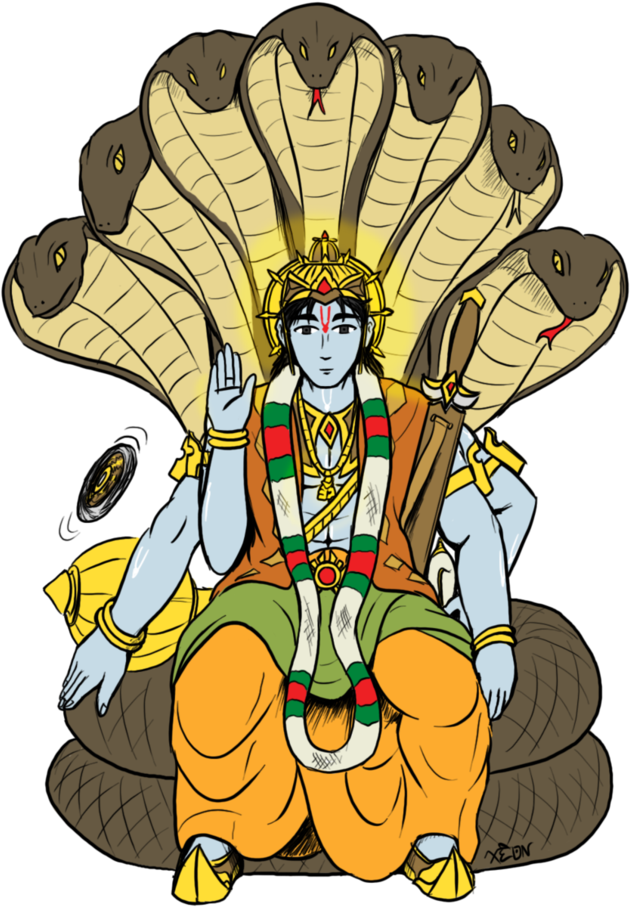 The Throne Of Narayana By Vachalenxeon - Cartoon (774x1032)
