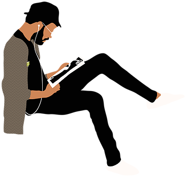 Sitting On Air - Cut Out Vector People (396x396)