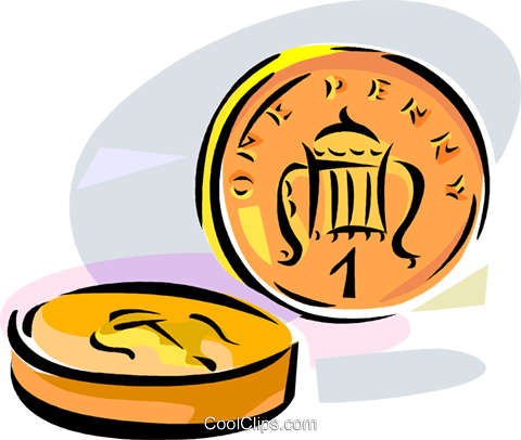United Kingdom 1 Penny Coin Royalty Free Vector Clip - Clip Art (480x406)