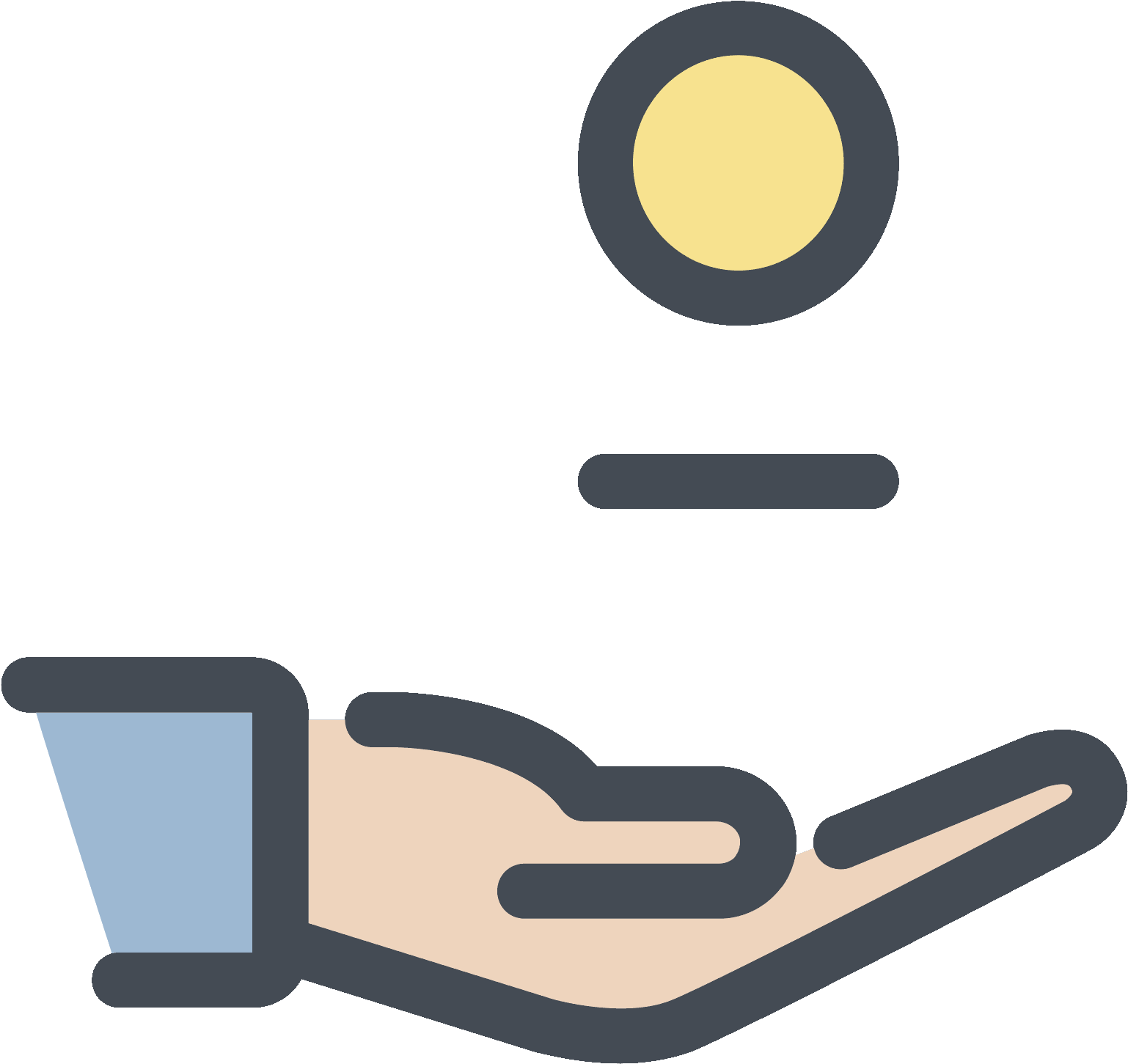 Coin In Hand Icon - Wash Hand Icon (1600x1600)