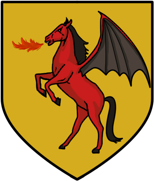 House Bittersteel Of Harrenhal - Aegor Rivers Banner (513x599)