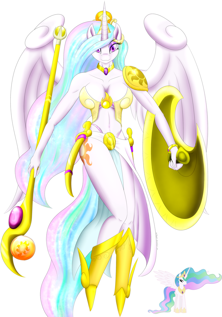 Princess Celestia By Bludraconoid On Deviantart - Friendship Is Magic Księżniczka Celestia (745x1073)