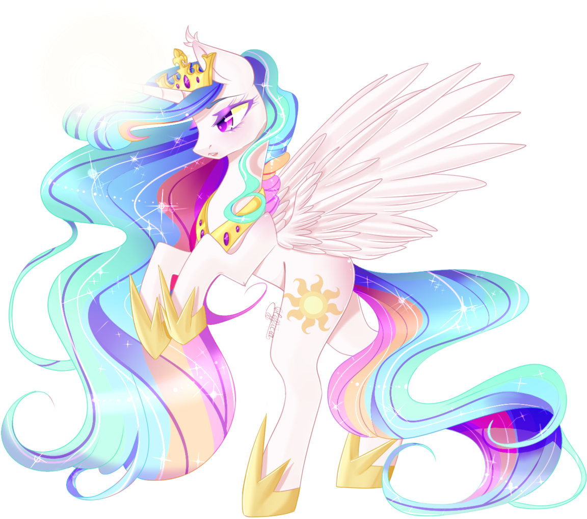 Clefficia, Crown, Female, Jewelry, Magic, Mare, Pony, - Princess Celestia (1172x1024)