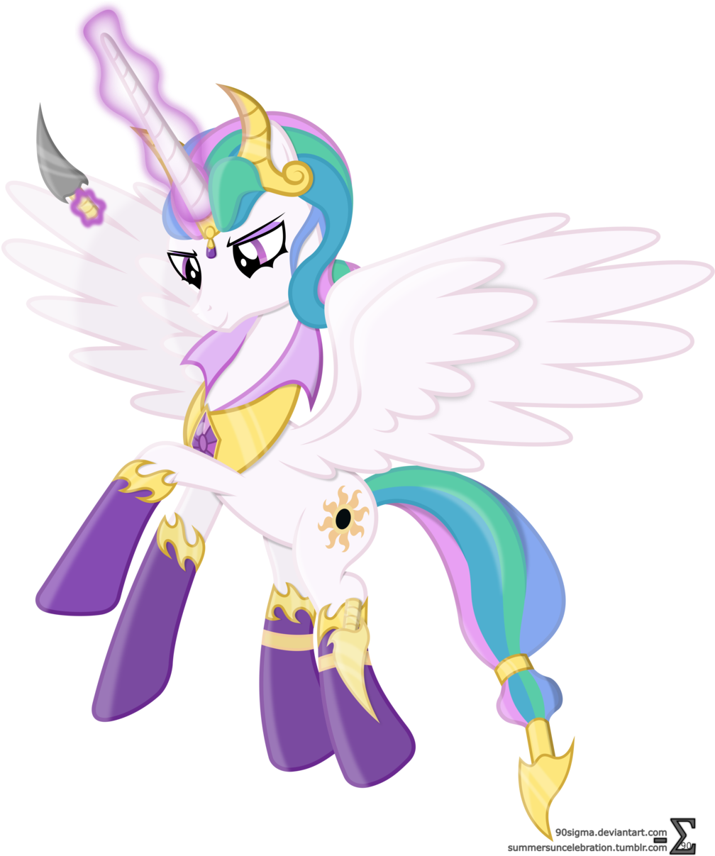 Evil Princess Celestia By 90sigma On Deviantart - Mlp Evil Princess Celestia (1024x1225)