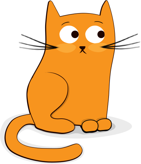 Cat Facing Right - Cat Facing On Right Clipart (453x525)