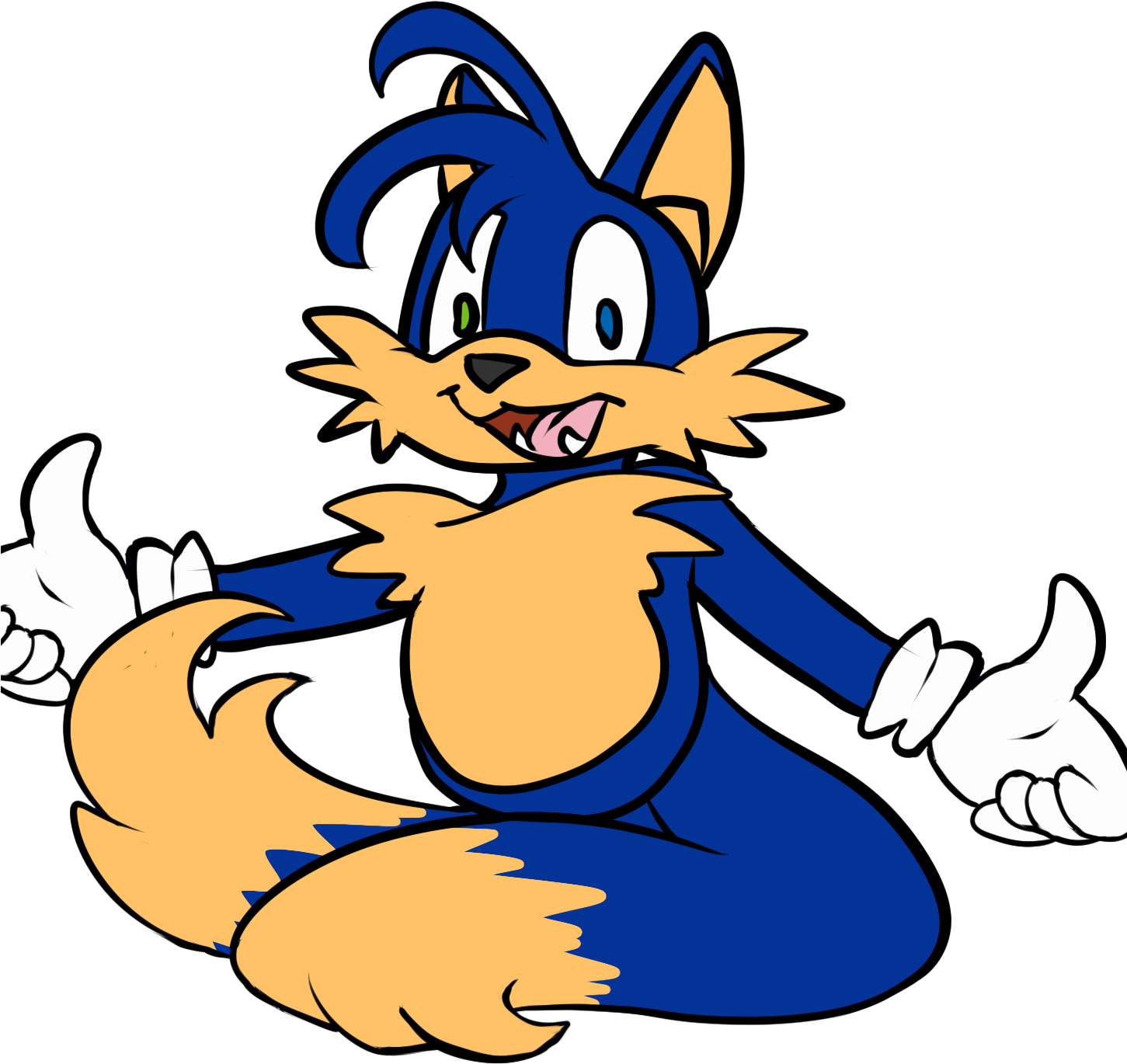 Tippy Tails By Saliy Angel Wolf 420 - Tails Sonic Oc (1450x1446)