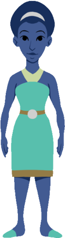 This Is Allahna, The Older Sister Of Ish, And Granddaughter - Cartoon (350x524)