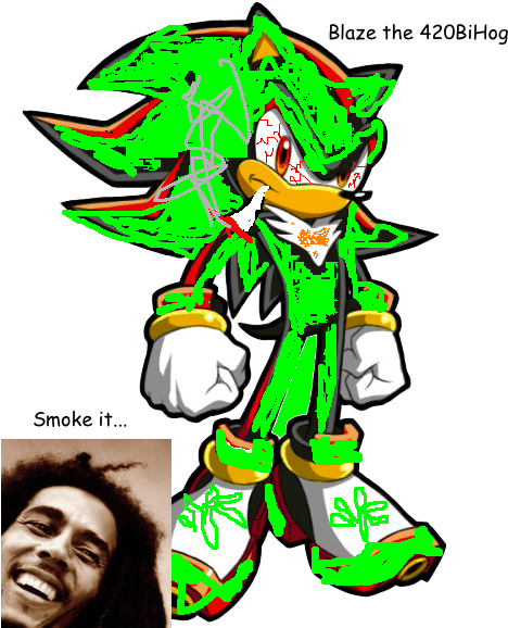 Blazethe420bihog By Sonic 420 Thebihog Blazethe420bihog - Bob Marley (493x584)