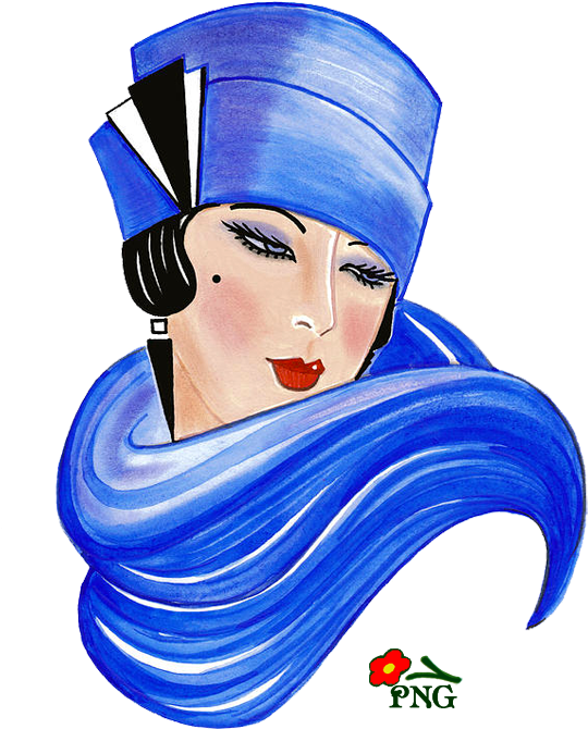 Art Deco Lady (642x700)