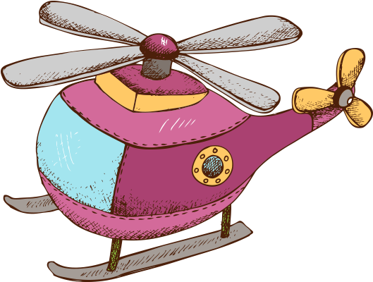 Helicopter Airplane Cartoon - Mom Innovations Vintage Transportation Light Switch (1000x771)