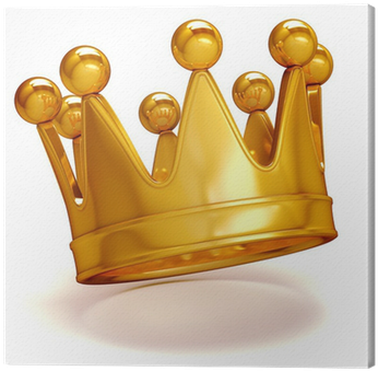 3d Golden Crown On White Background Canvas Print • - Corona Sin Fondo Blanco (400x400)