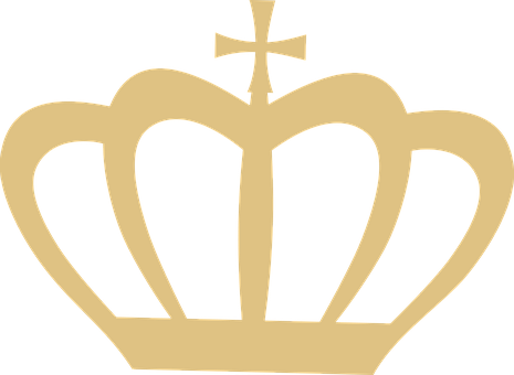 Crown Silhouette Gold Clip Art King Queen - Crown King Silhouette (465x340)