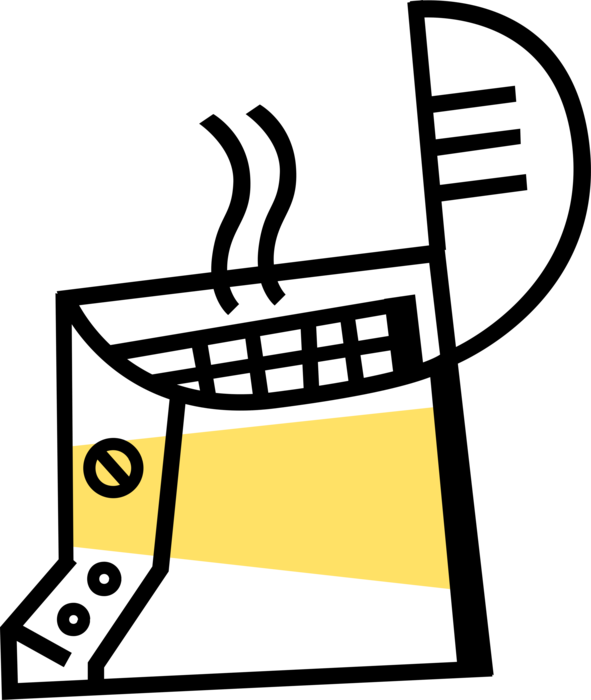 Vector Illustration Of Small Kitchen Appliance Deep - Vector Illustration Of Small Kitchen Appliance Deep (591x700)