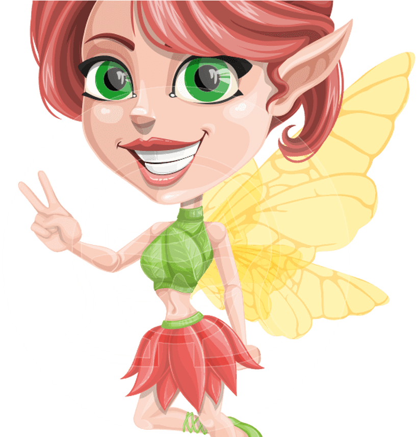 Vector Fairy Female Cartoon Character Frida The Flower - Flower Fairies (1368x855)