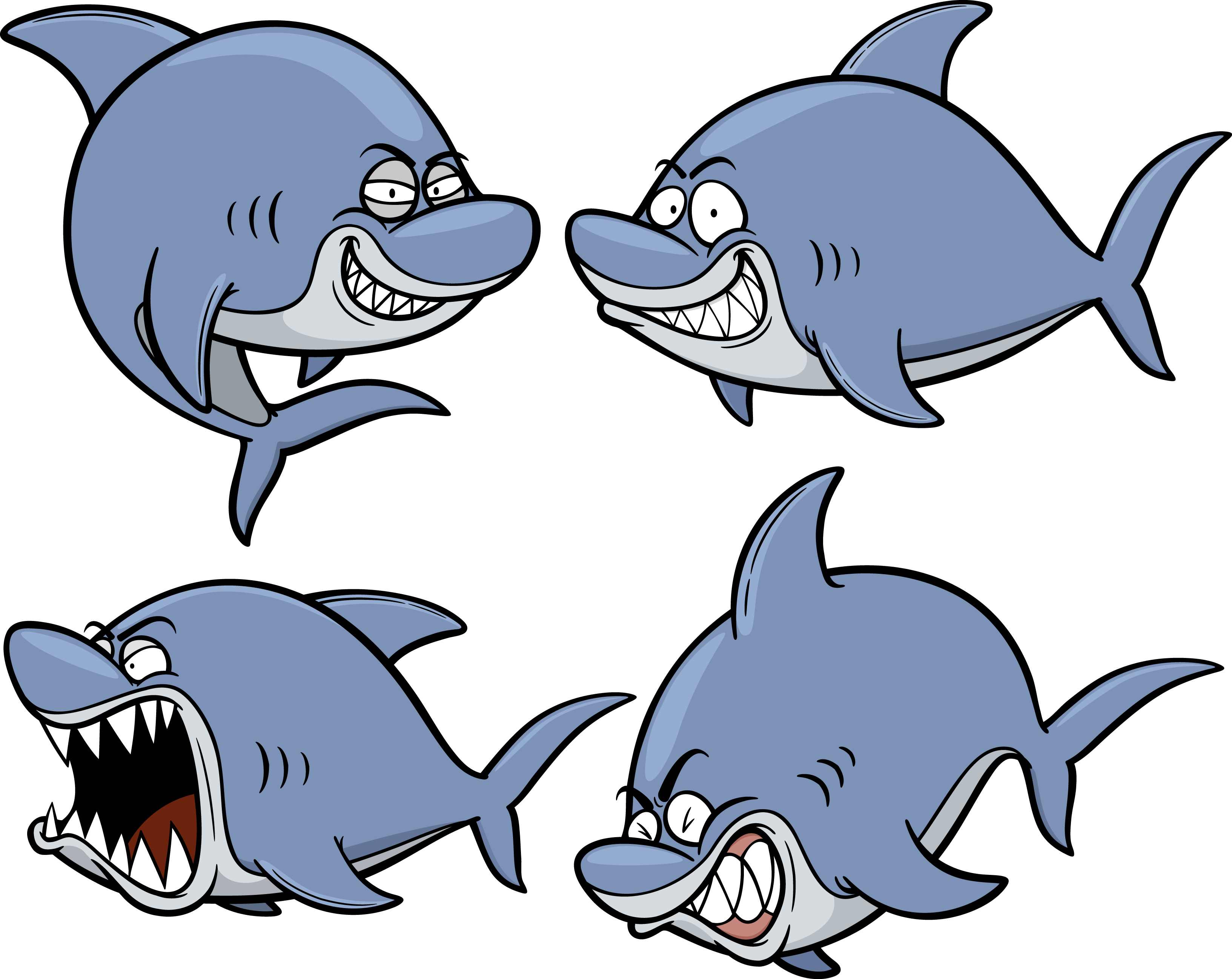 Shark Animation Clip Art - Cartoon (3266x2595)