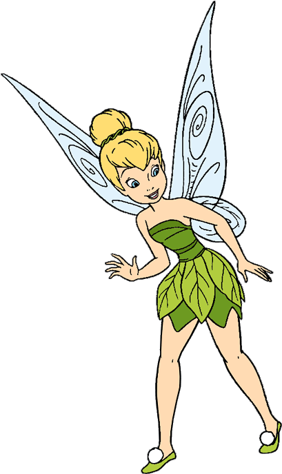 Cute Fairy Clip Art Cartoon Fairies Clipart Gardens - Tinkerbell Fairy Clipart (425x698)